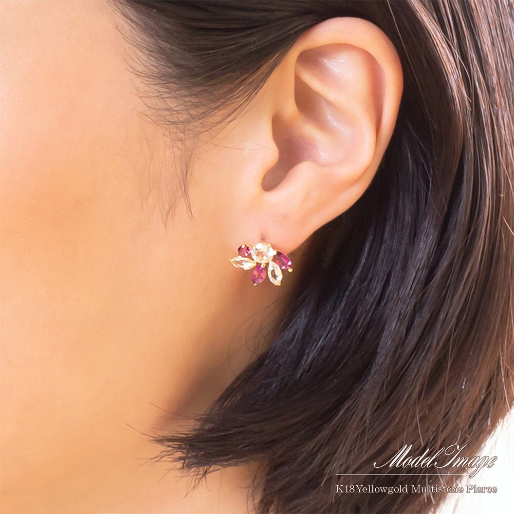 K18YG ロードライトガーネット＆ホワイトトパーズ ピアス_04