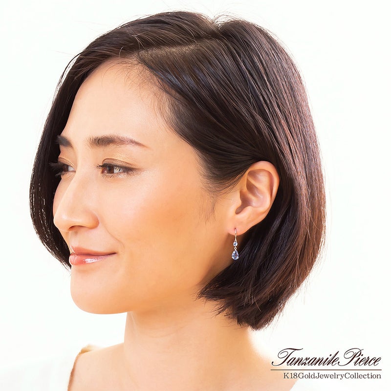 K18WG タンザナイト フックピアス_10
