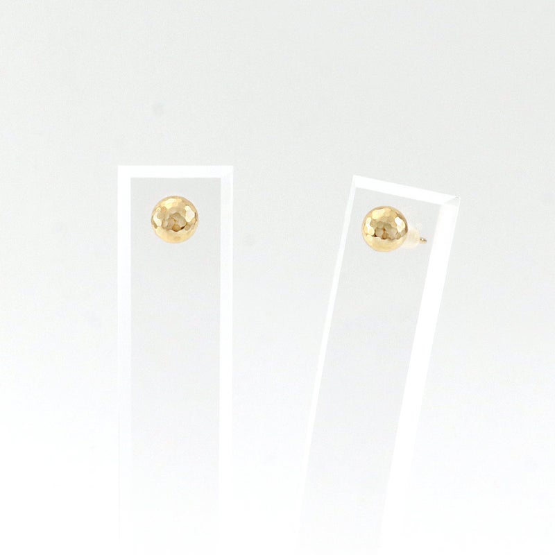 K18YG 丸玉 ミラーボールピアス_03