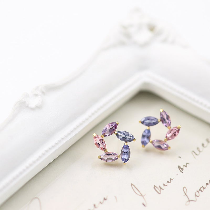 K18YG マルチストーン ピアス_04