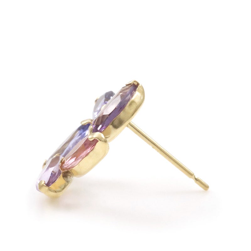 K18YG マルチストーン ピアス_11