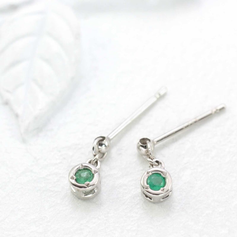 K18WG ダイヤモンド＆エメラルド リバーシブルピアス_02