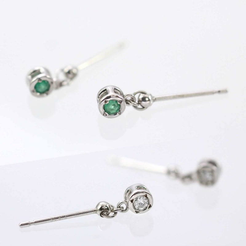 K18WG ダイヤモンド＆エメラルド リバーシブルピアス_03