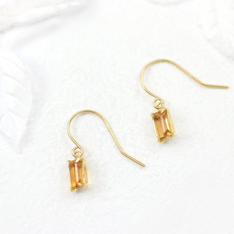 K18YG シトリン フックピアス 11月誕生石_10