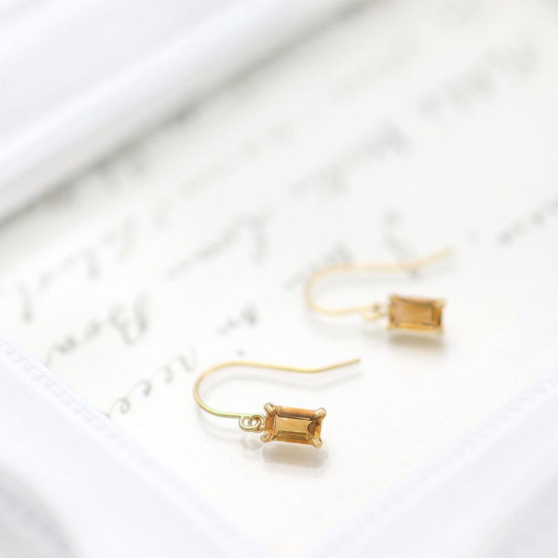 K18YG シトリン フックピアス 11月誕生石_11