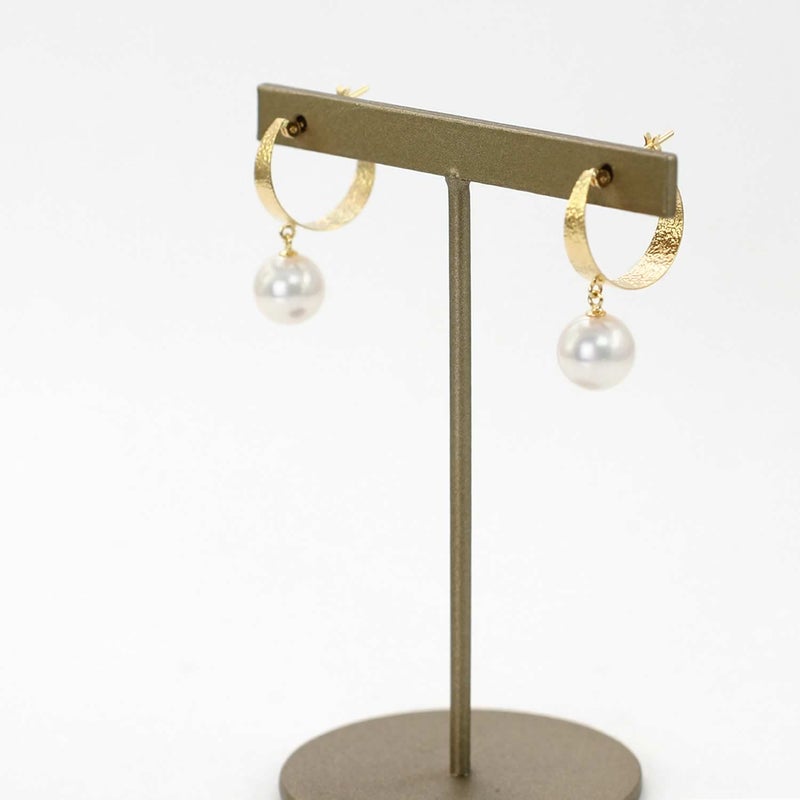 K18YG アコヤ真珠 フープピアス_02