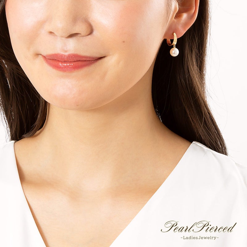 K18YG アコヤ真珠 フープピアス_11