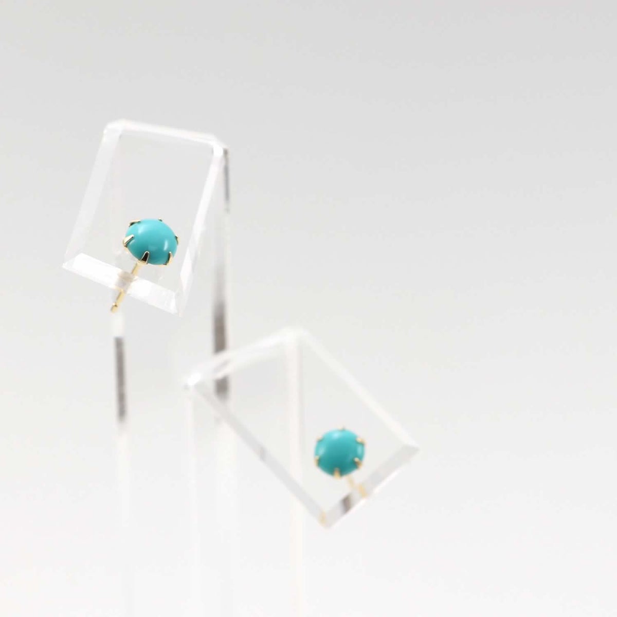 K18YG ターコイズ (トルコ石) ピアス_04