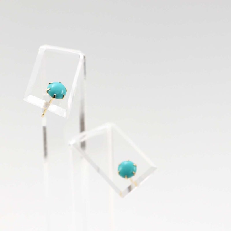 K18YG ターコイズ (トルコ石) ピアス_04