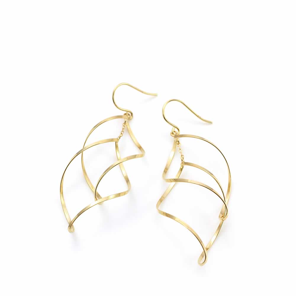 K18YG オープンリーフ ピアス_02