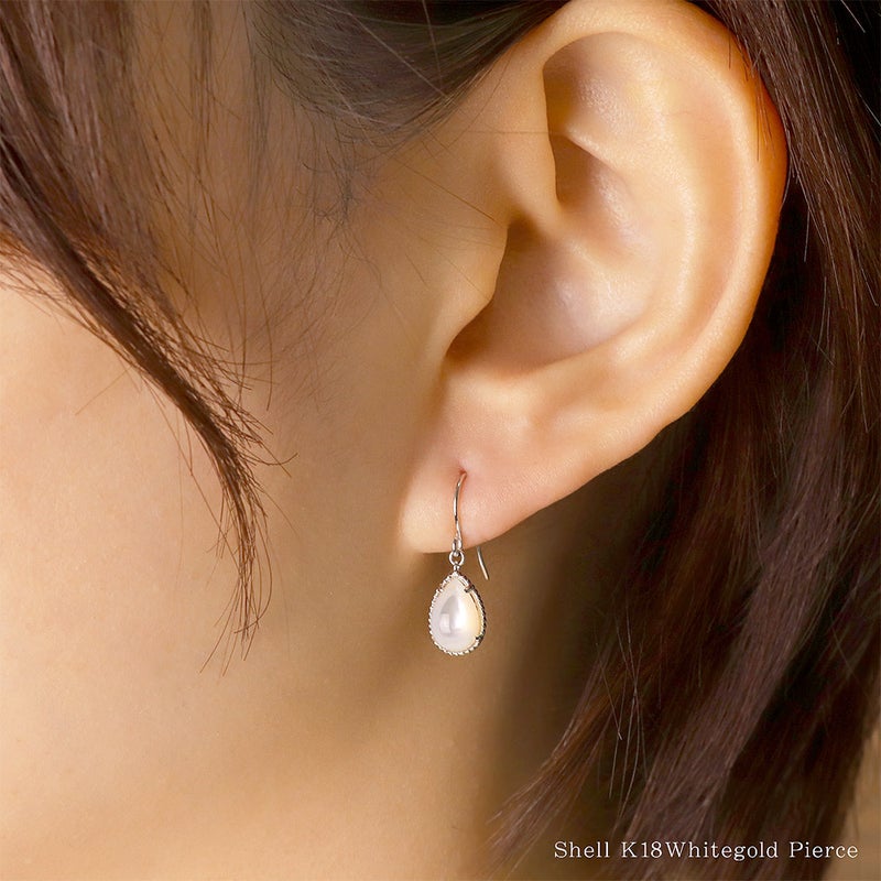 K18WG シェル フックピアス_15