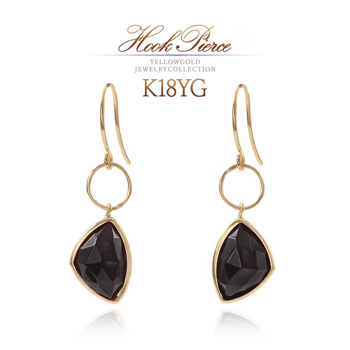 K18YG オニキス フックピアス_01