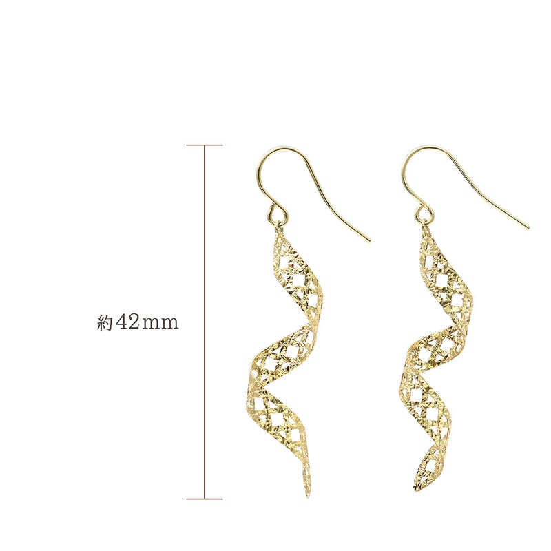 K18YG スパイラル フックピアス_05