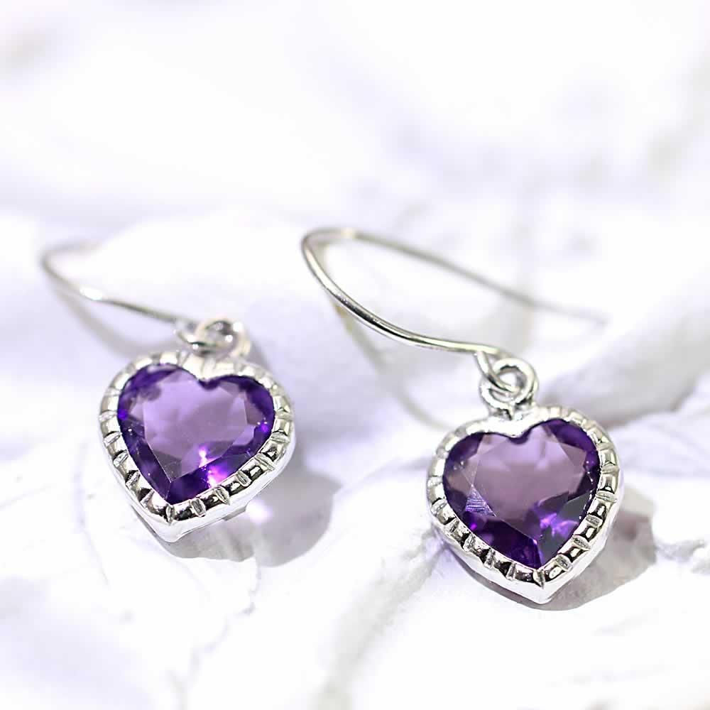 K18WG アメジスト ハート フックピアス_02