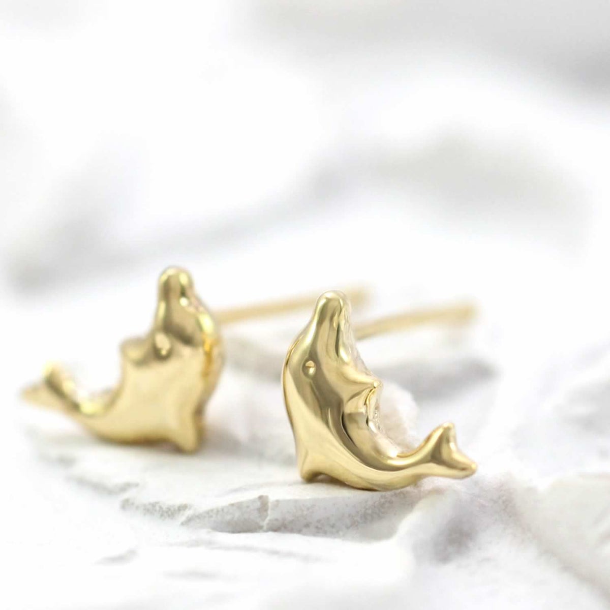 K18YG イルカのピアス_04