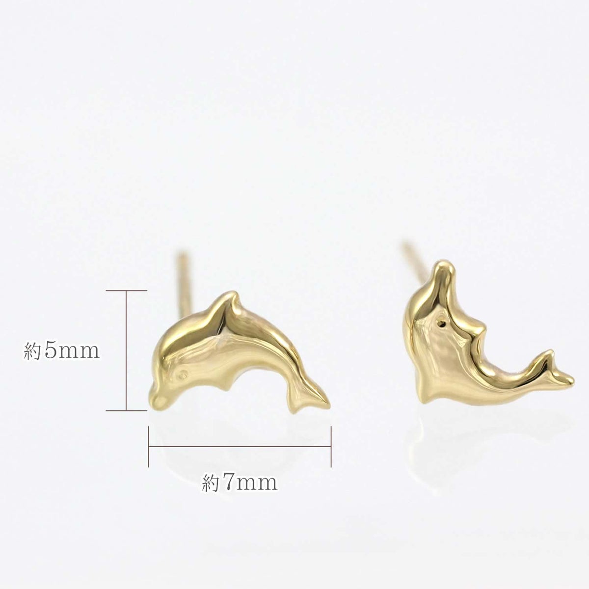 K18YG イルカのピアス_05