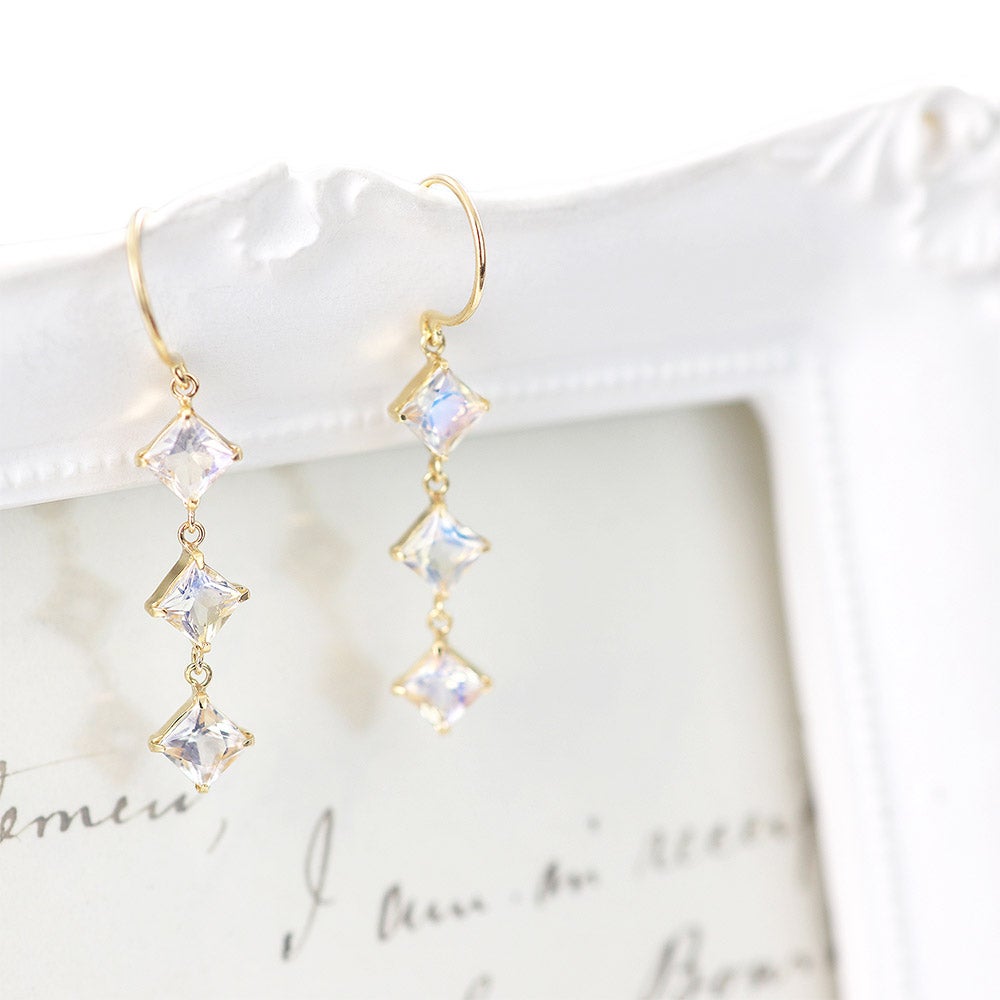 K18YG ブルームーンストーン フックピアス_13