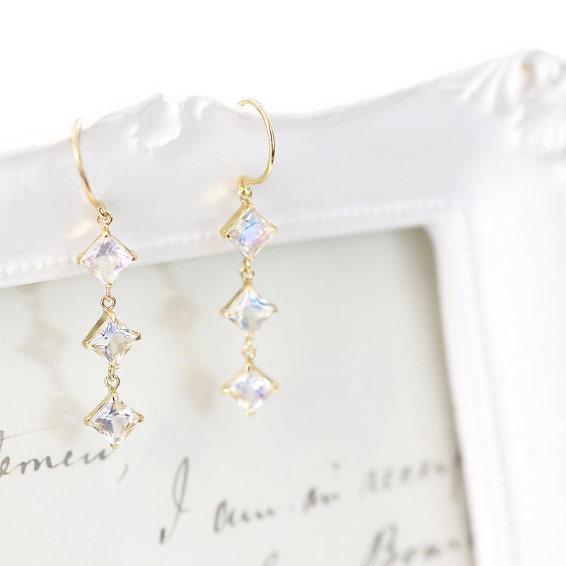 K18YG ブルームーンストーン フックピアス_13