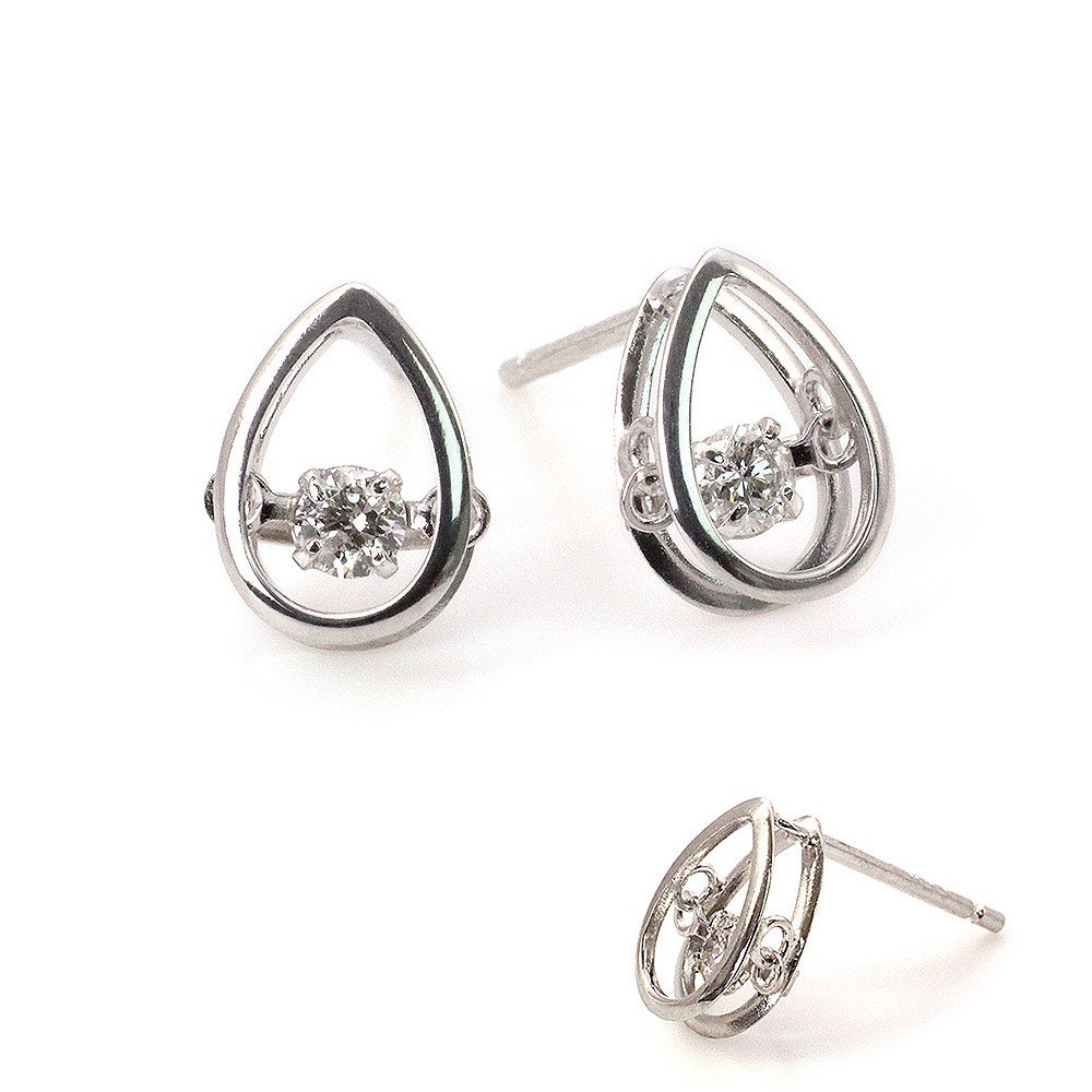 K18WG ダンシングストーン ダイヤモンド ティアドロップピアス_02