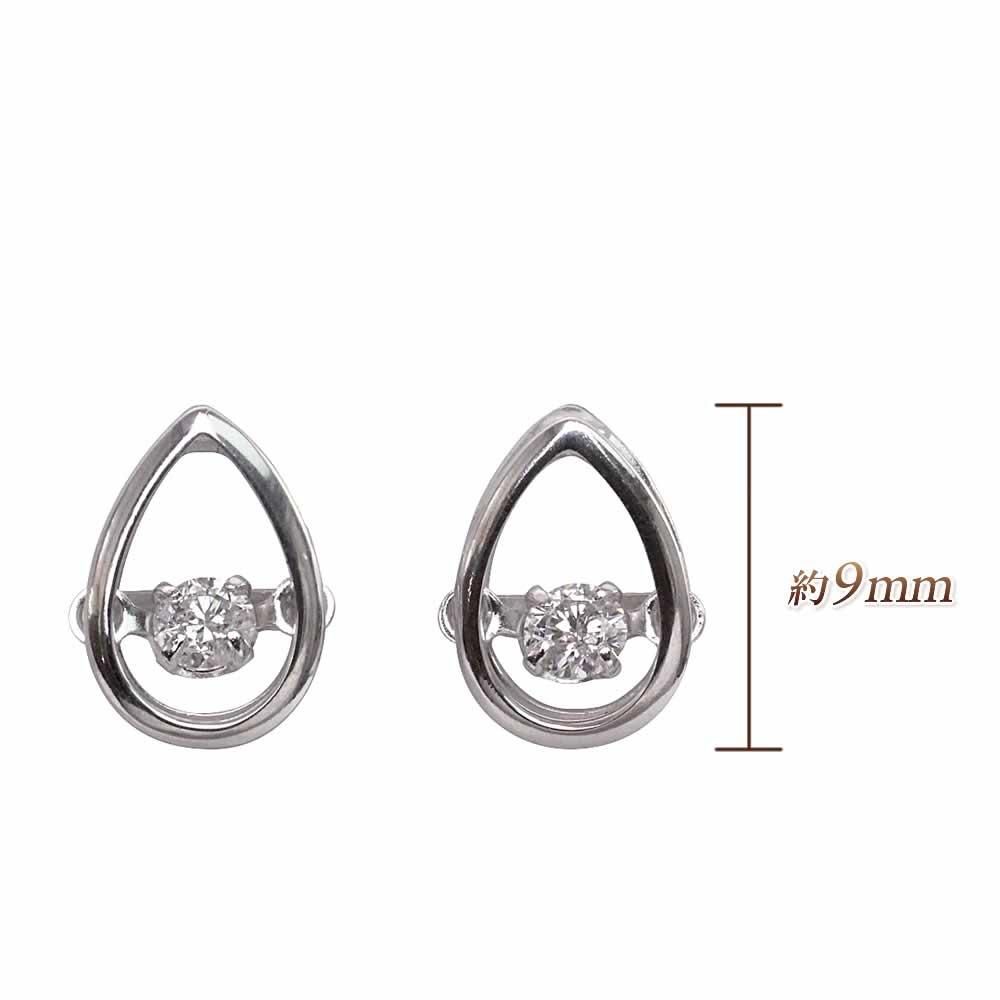 K18WG ダンシングストーン ダイヤモンド ティアドロップピアス_05