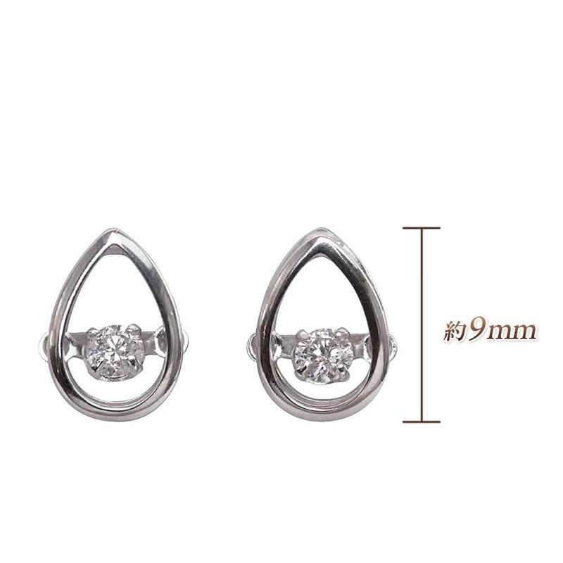 K18WG ダンシングストーン ダイヤモンド ティアドロップピアス_05