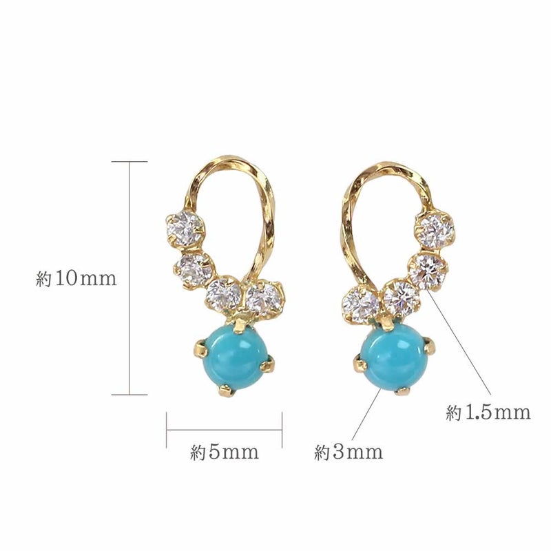 K18YG ターコイズピアス_05