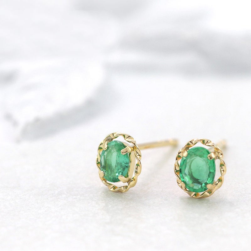 K18YG エメラルド ピアス_09