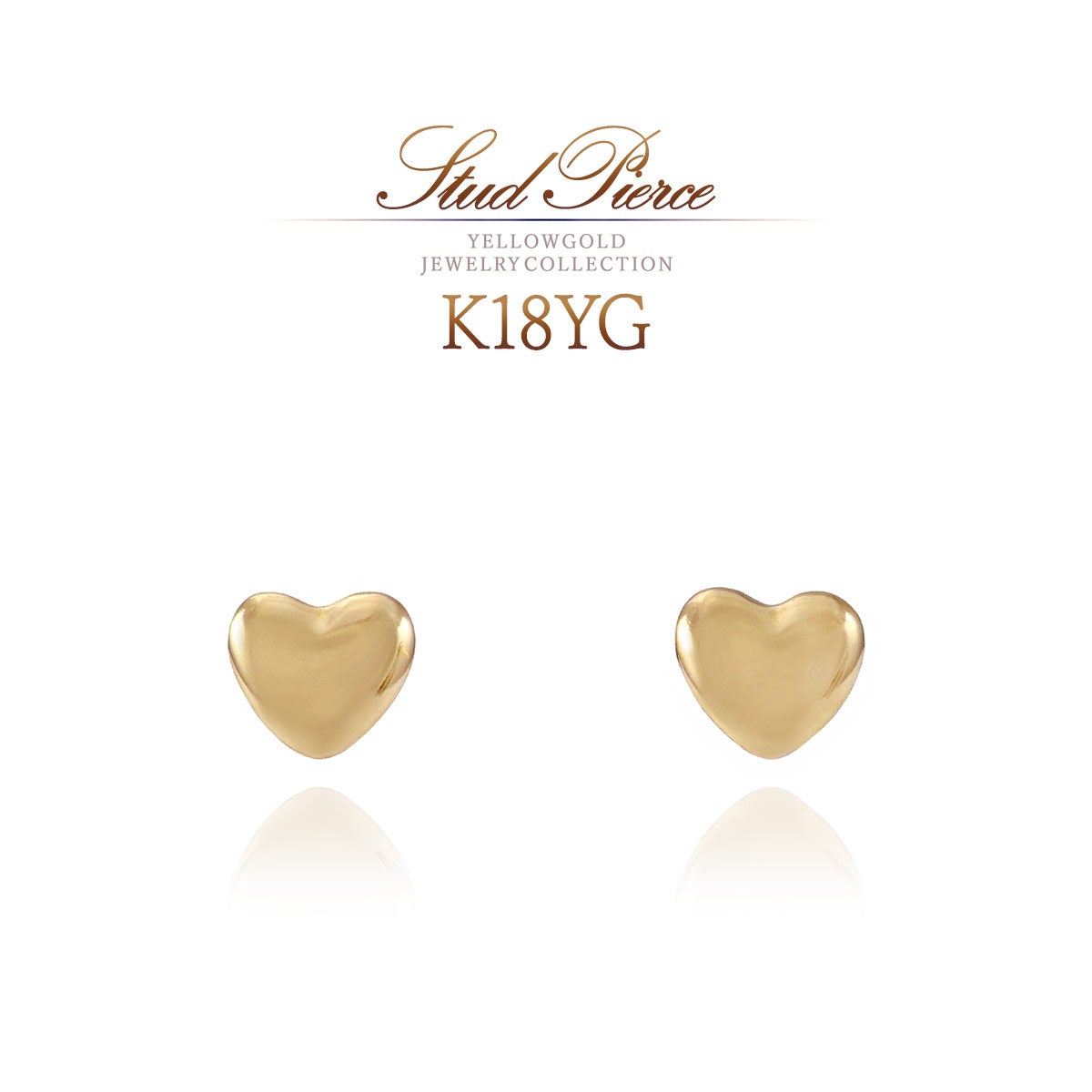 K18YG ハートモチーフ ピアス_01