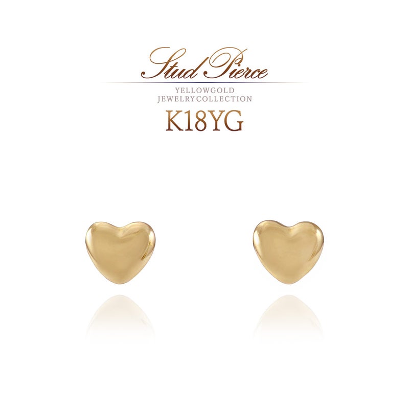 K18YG ハートモチーフ ピアス_01