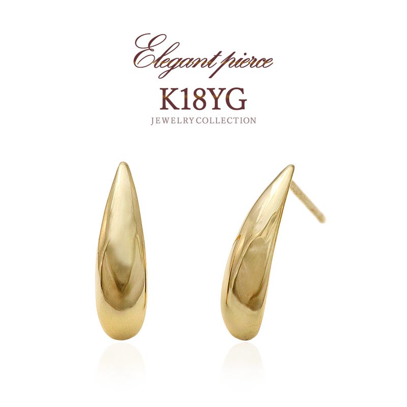 K18YG ティアドロップ ピアス_01