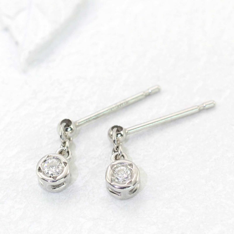 K18WG ダイヤモンド＆サファイア リバーシブルピアス 9月 誕生石_09