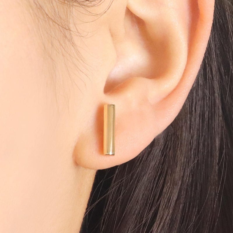 K18YG バーモチーフピアス_04