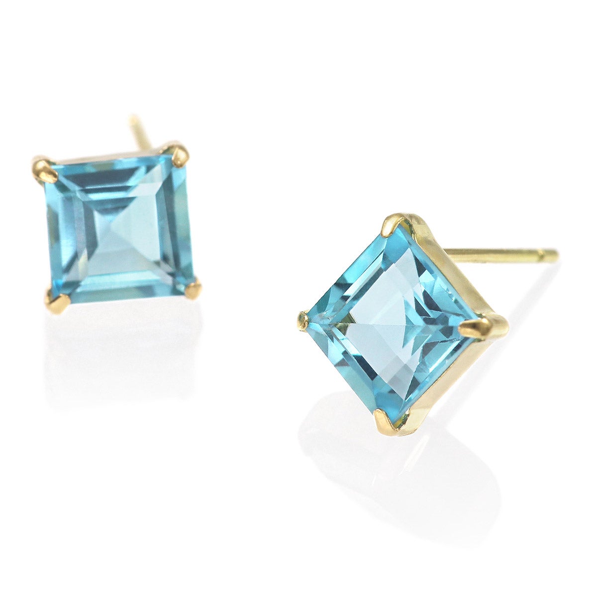 K18YG ブルートパーズ ひし形ピアス 11月の誕生石_03