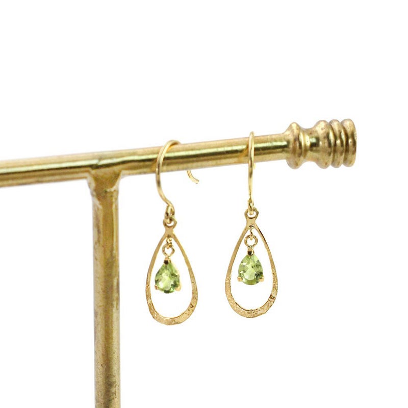 K18YG ペリドット フック ピアス_02