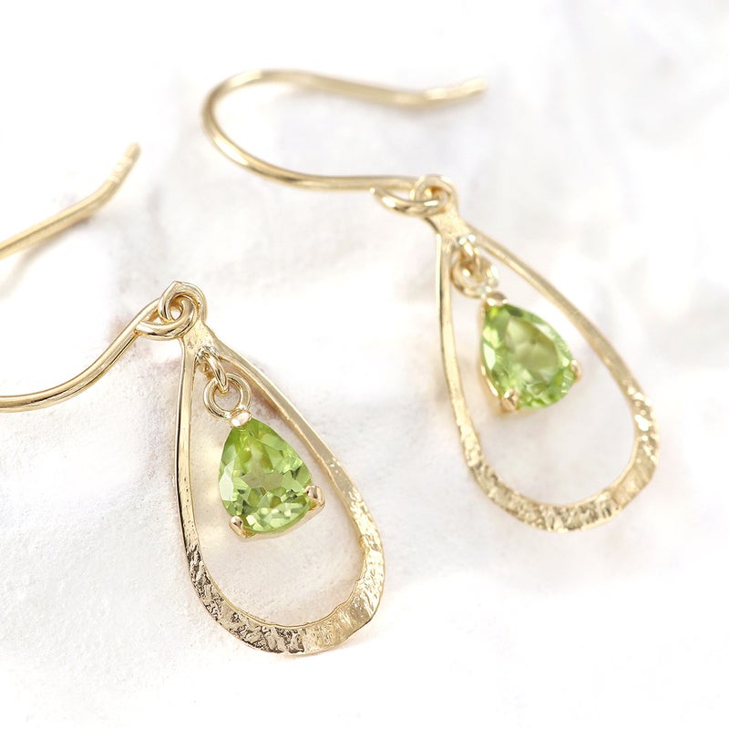 K18YG ペリドット フック ピアス_04