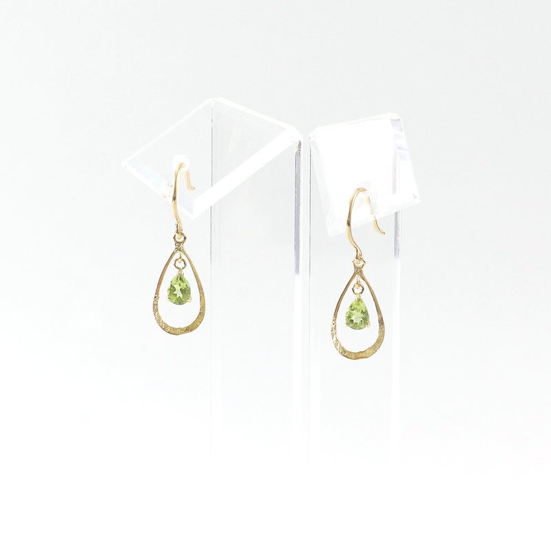 K18YG ペリドット フック ピアス_10