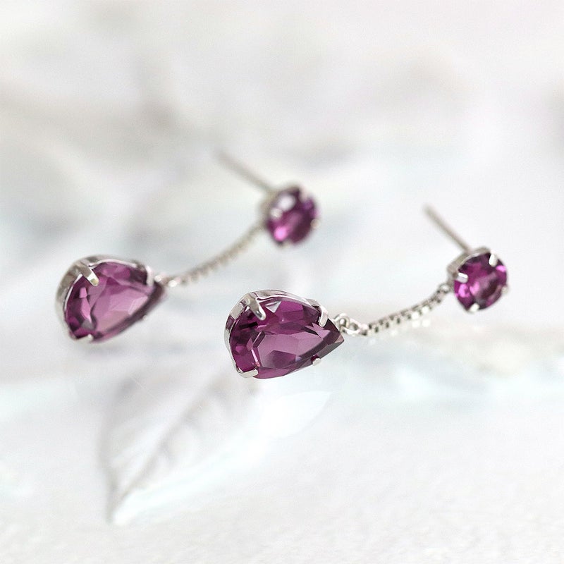 K18WG ロードライトガーネット ピアス_04