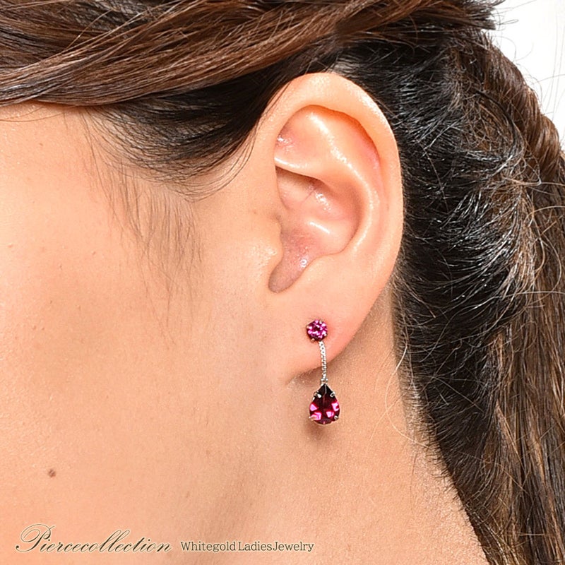 K18WG ロードライトガーネット ピアス_05