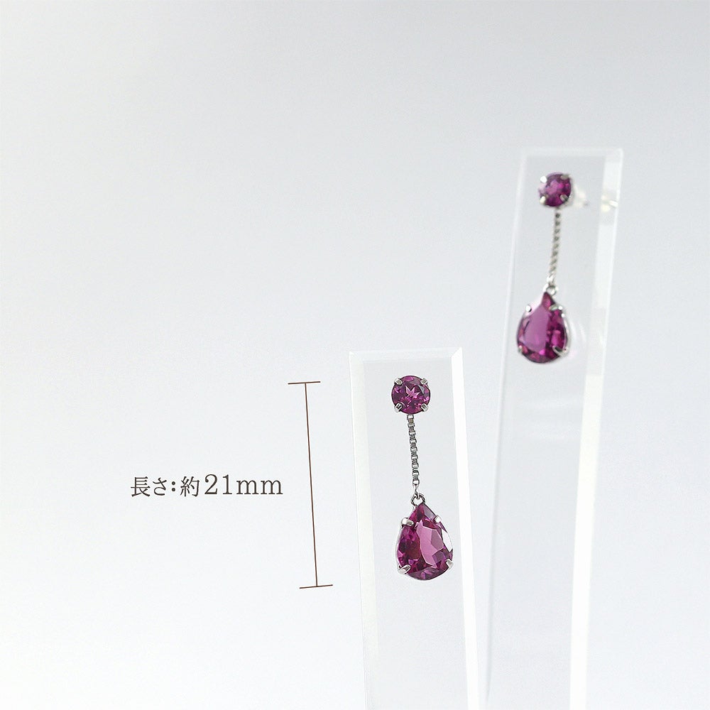 K18WG ロードライトガーネット ピアス | Jewelry ROLA（ジュエリーローラ）