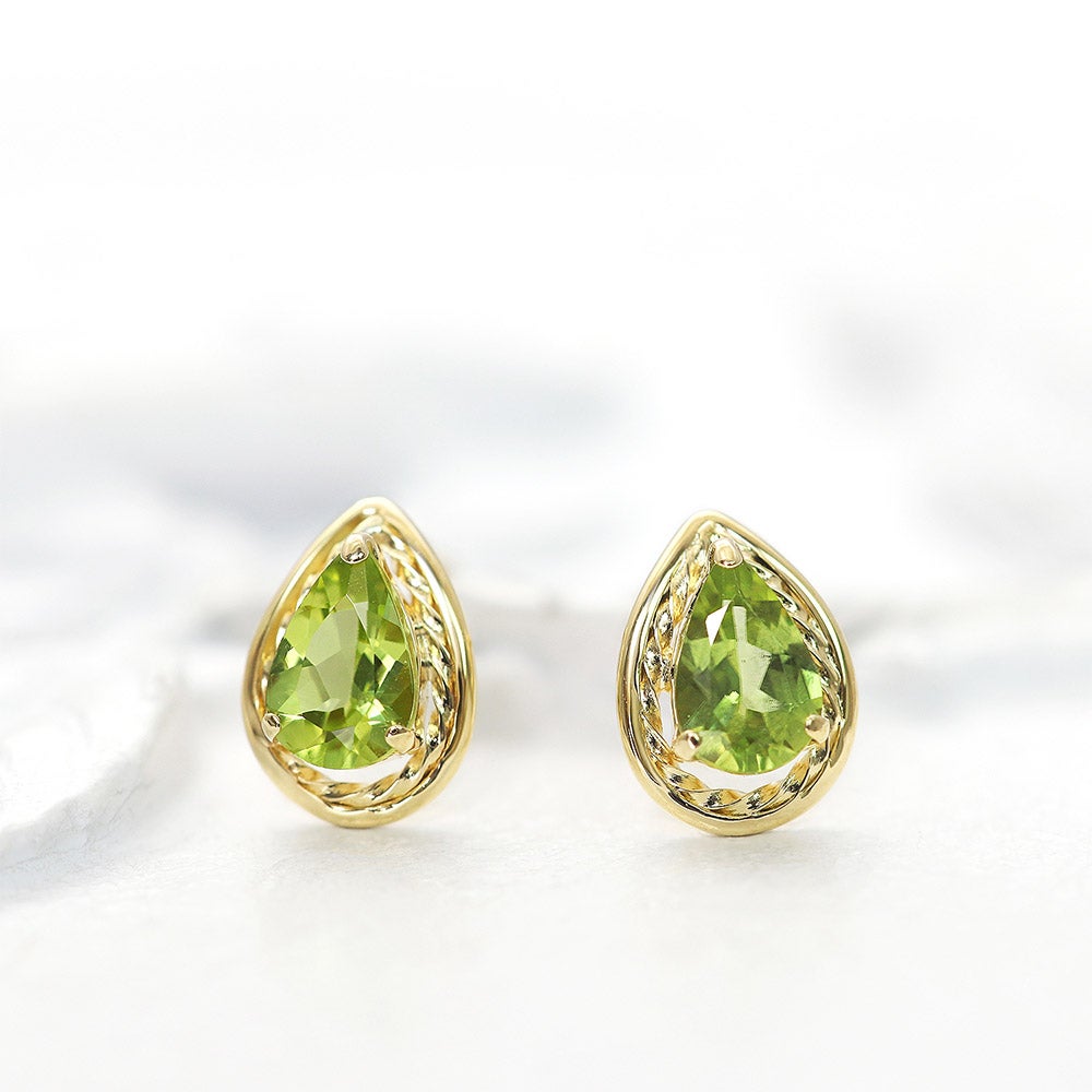 K18YG ペリドット ピアス_02