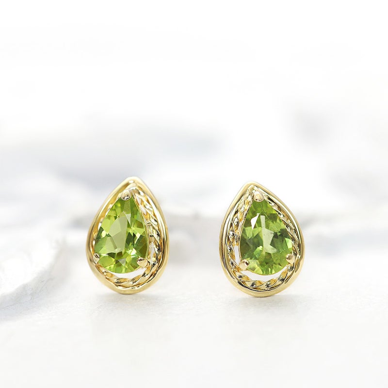 K18YG ペリドット ピアス_02