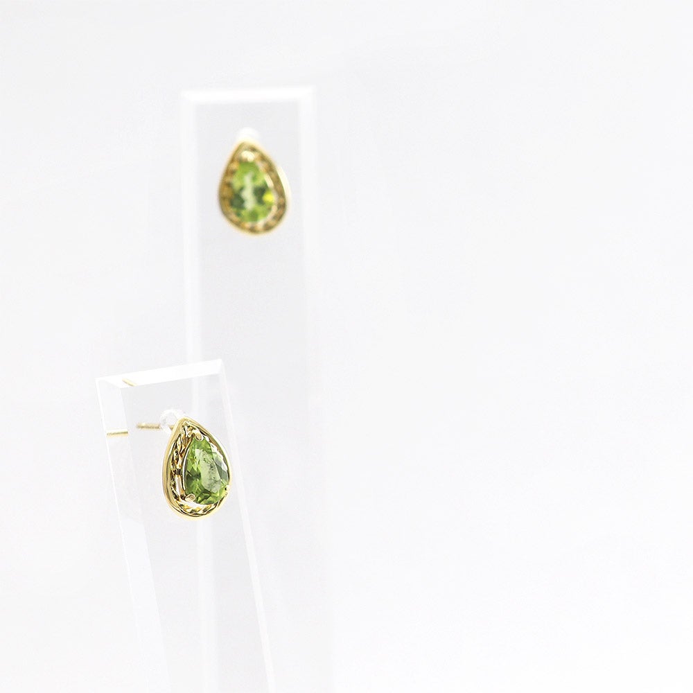 K18YG ペリドット ピアス_04