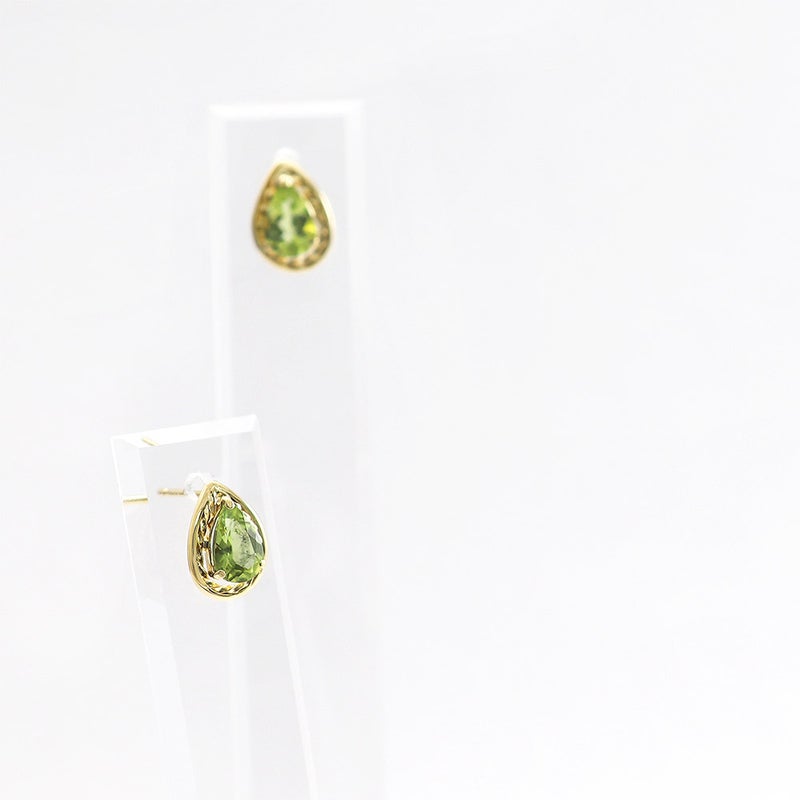 K18YG ペリドット ピアス_04