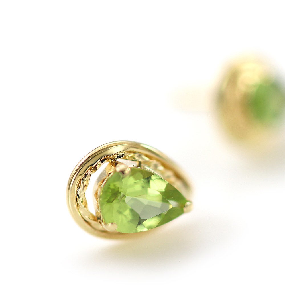 K18YG ペリドット ピアス_10