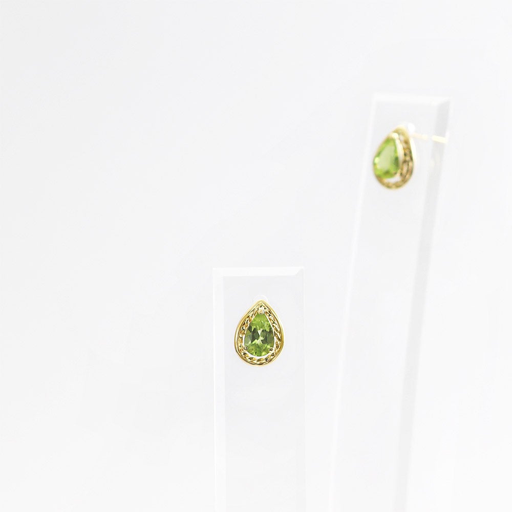 K18YG ペリドット ピアス_11