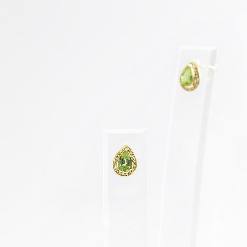 K18YG ペリドット ピアス_11