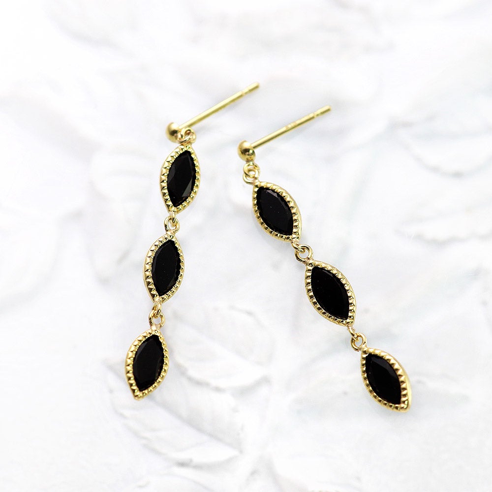 K18YG オニキス ピアス_09