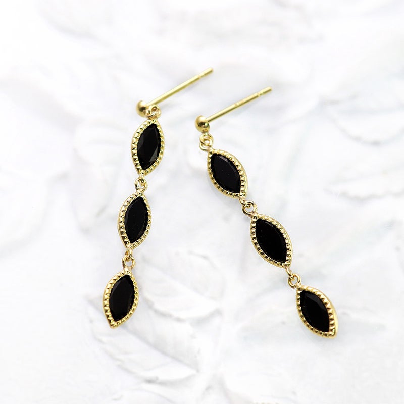 K18YG オニキス ピアス_09