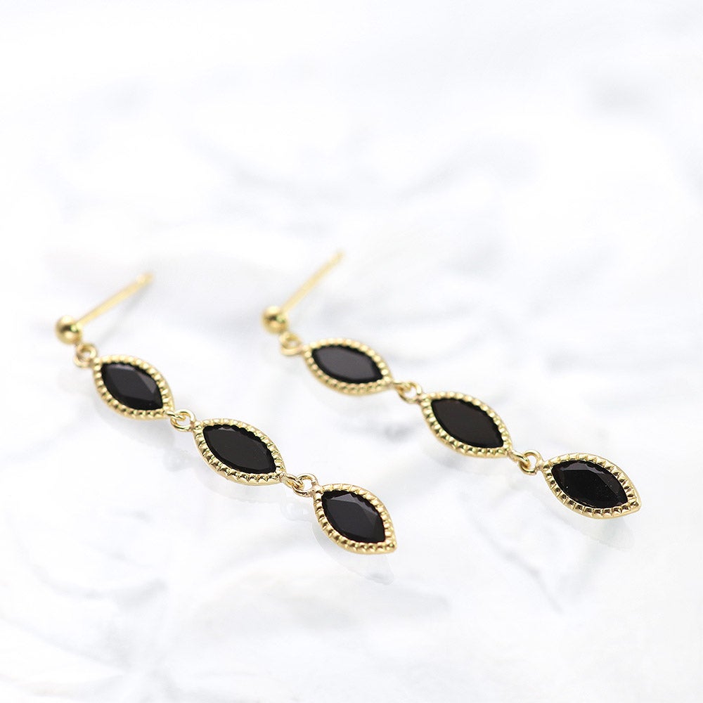 K18YG オニキス ピアス_10