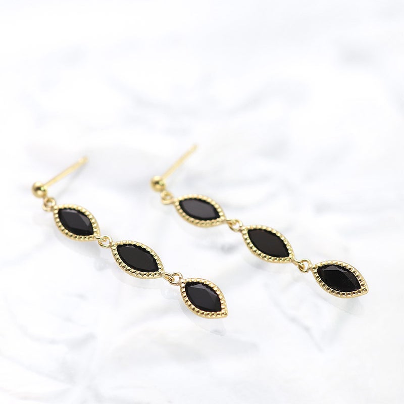 K18YG オニキス ピアス_10